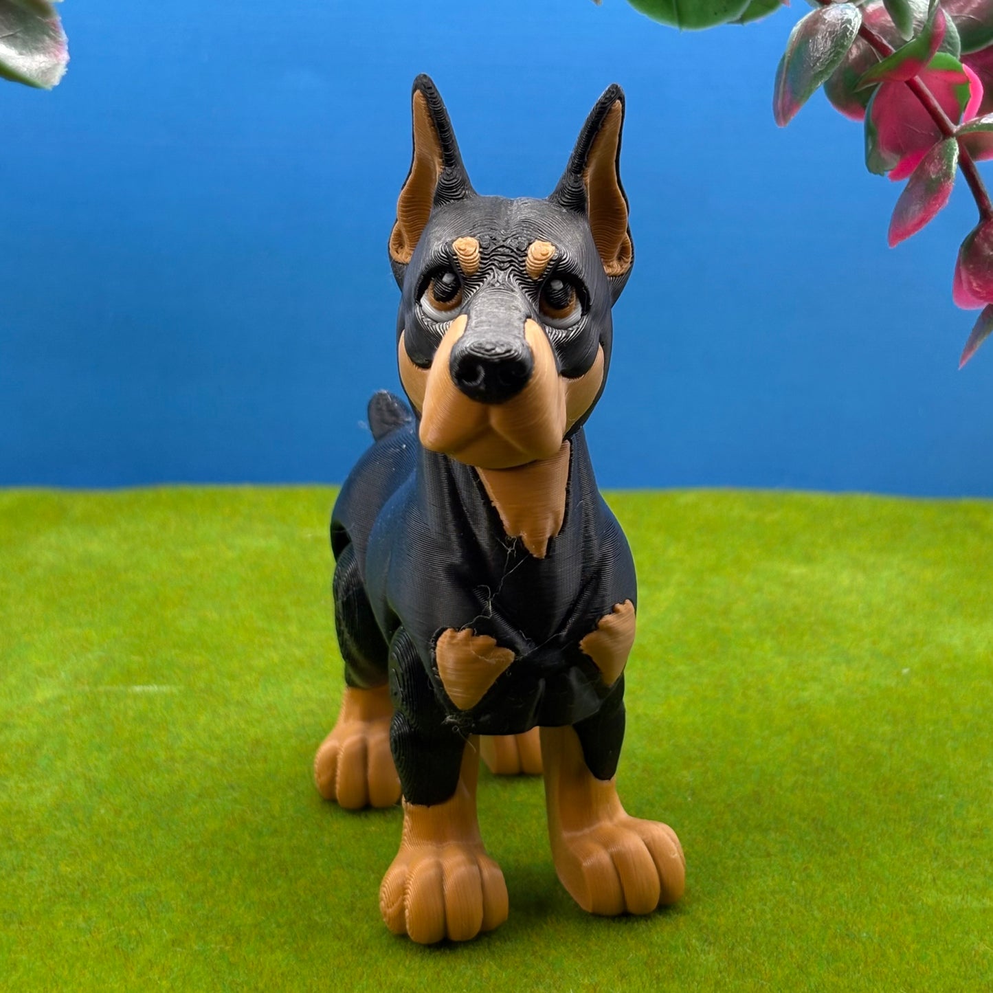 Doberman Dog Figurine | Articulated Puppy Pal | Flexi Desk Pet | Dog Lover Gift | 3D Printed