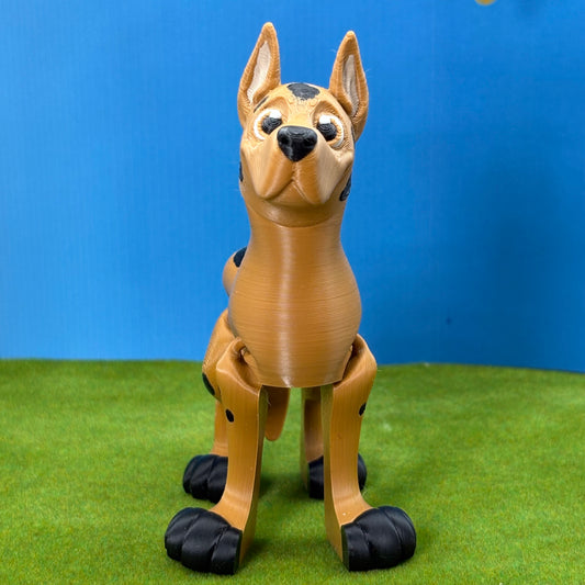 Great Dane Dog Figurine | Articulated Puppy Pal |Flexi Puppy Desk Pet | Dog Lover Gift | 3D Printed Decor