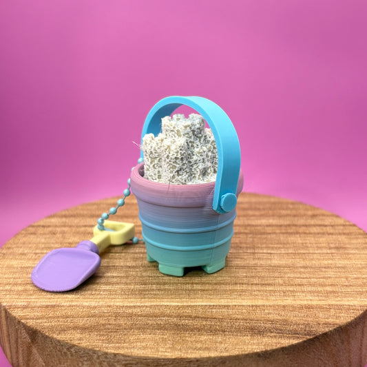 Sandcastle Clicker Keychain | Beach Fidget | Rainbow Colors (may vary) |3D Printed Summer Desk Toy