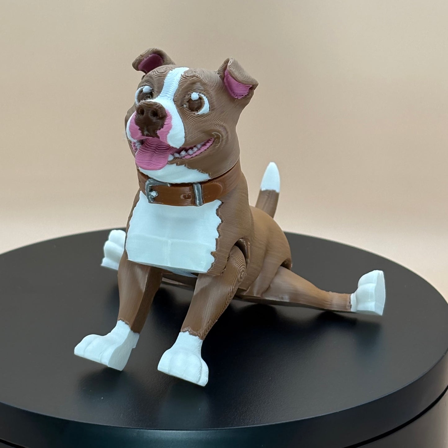 Pit Bull Dog Figurine | Articulated Puppy Pal | Flexi Desk Pet | Dog Lover Gift | 3D Printed