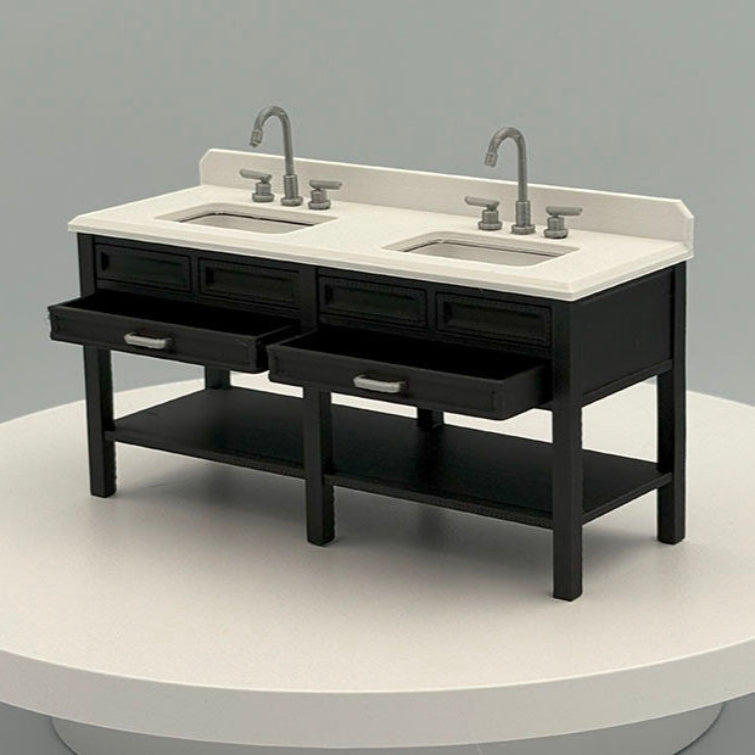 Double Vanity Dollhouse Miniature 1:12 Scale