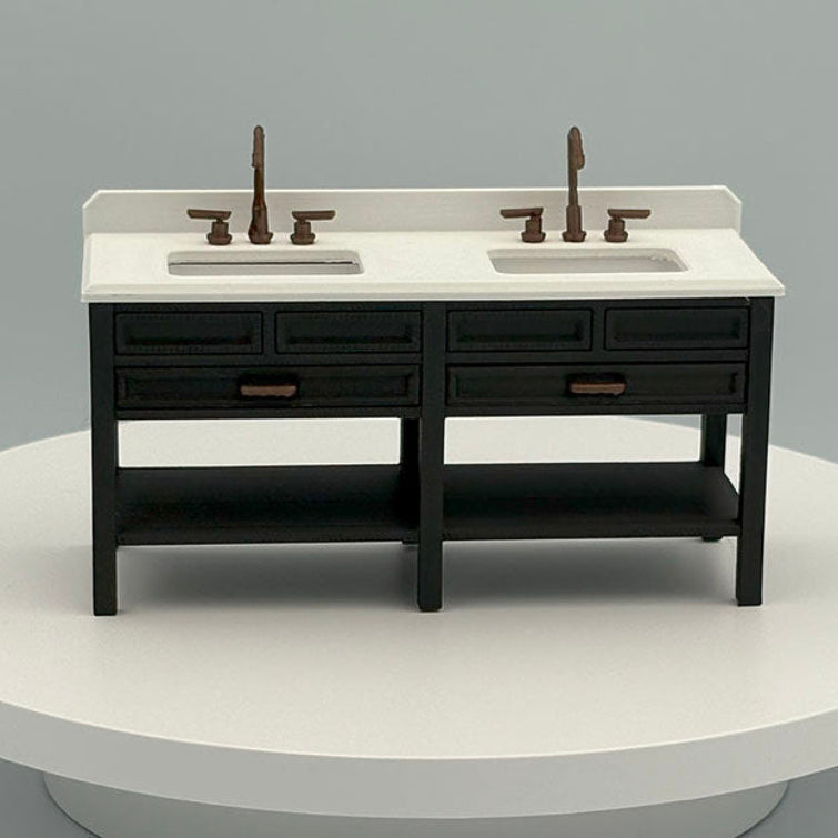 Double Vanity Dollhouse Miniature 1:12 Scale