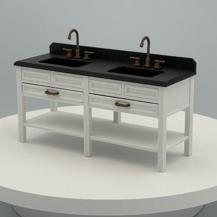 Double Vanity Dollhouse Miniature 1:12 Scale