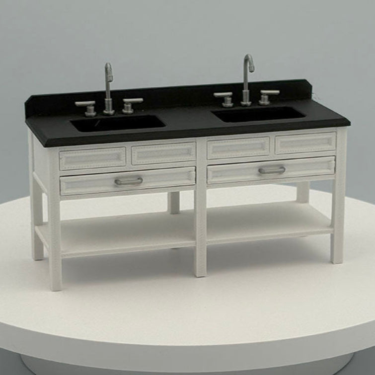 Double Vanity Dollhouse Miniature 1:12 Scale