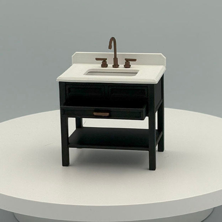 Single Vanity Dollhouse Miniature 1:12 Scale