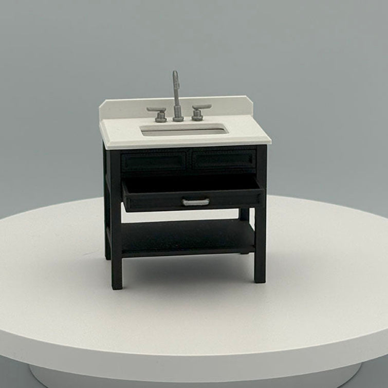 Single Vanity Dollhouse Miniature 1:12 Scale