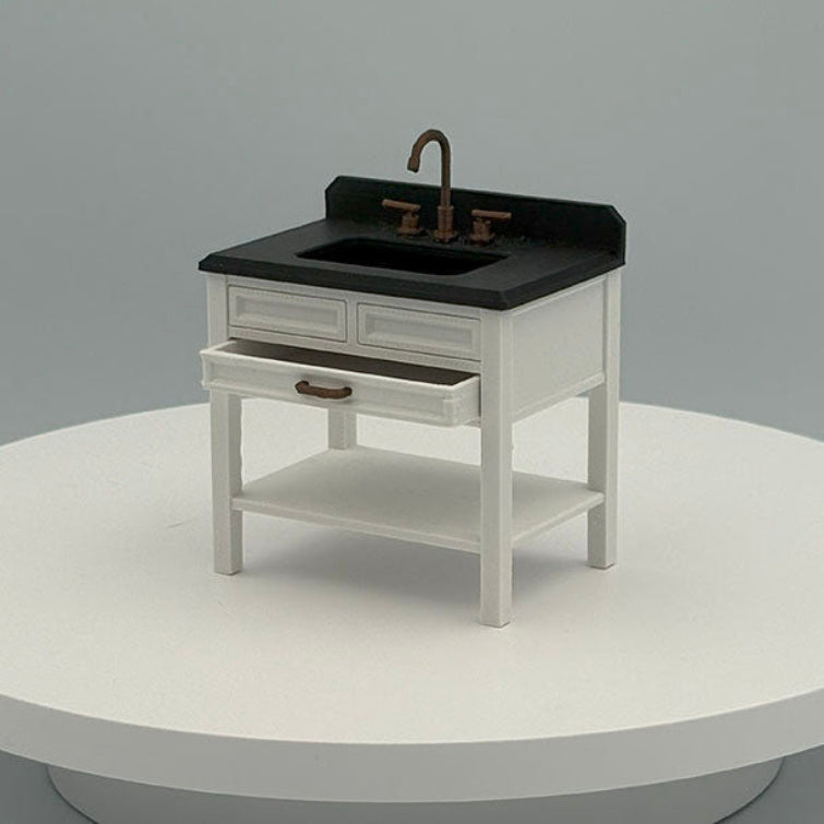 Single Vanity Dollhouse Miniature 1:12 Scale