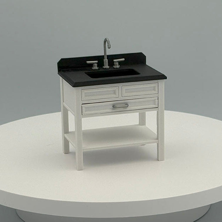 Single Vanity Dollhouse Miniature 1:12 Scale