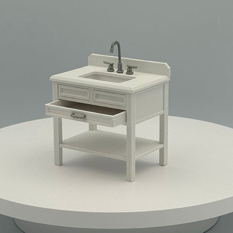 Single Vanity Dollhouse Miniature 1:12 Scale