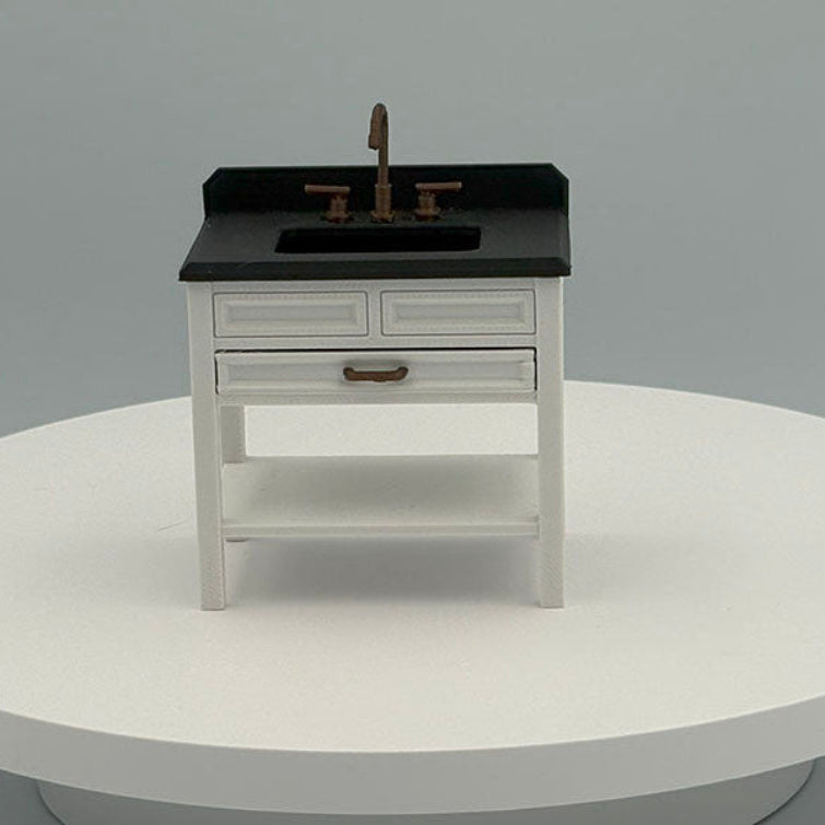 Single Vanity Dollhouse Miniature 1:12 Scale