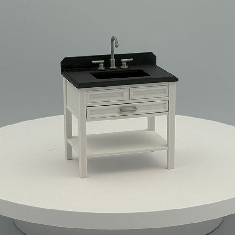 Single Vanity Dollhouse Miniature 1:12 Scale