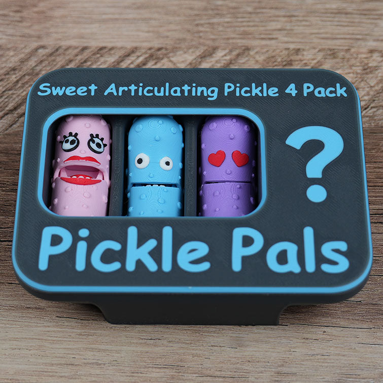 Sour Pickle Pals Collection – 4 Googly-Eyed Pickle Clickers
