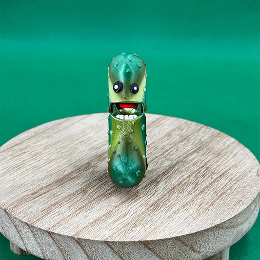 XL Pickle Fidget Clicker – Large 3D Printed Pickle Pal | Kawaii Desk Accessory | Sensory Fidget Collectible Gift