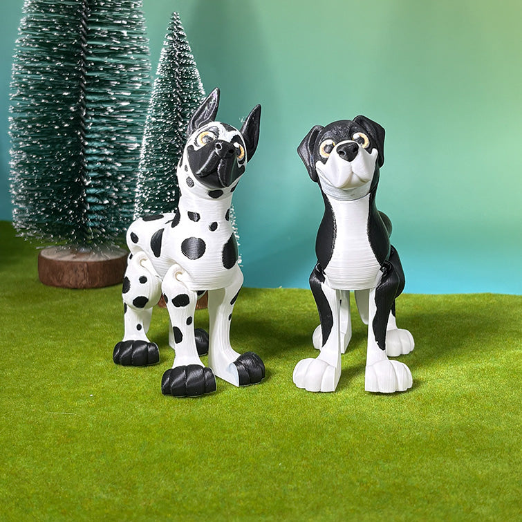Great Dane Dog Figurine | Articulated Puppy Pal |Flexi Puppy Desk Pet | Dog Lover Gift | 3D Printed Decor