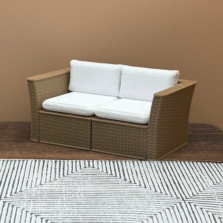 Wicker Love Seat Dollhouse Miniature 1:12 Scale