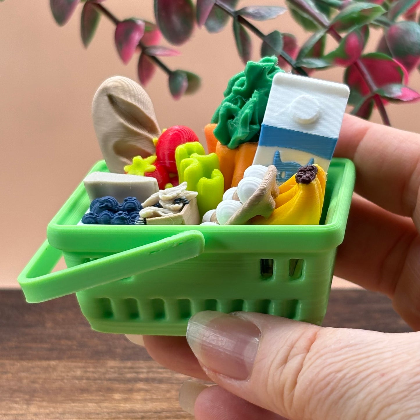 Grocery Basket Clicker | 4-in-1 Fidget Clicker | Mini Shopping Basket | 3D Printed Desk Fidget | Mini Grocery Gift