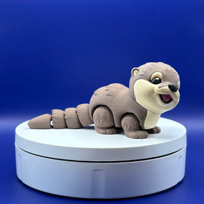 Sea Otter Figurine |  Articulated Oliver the Sea Otter | Ocean Friends Collection | Flexi Desk Pet | 3D Printed Gift
