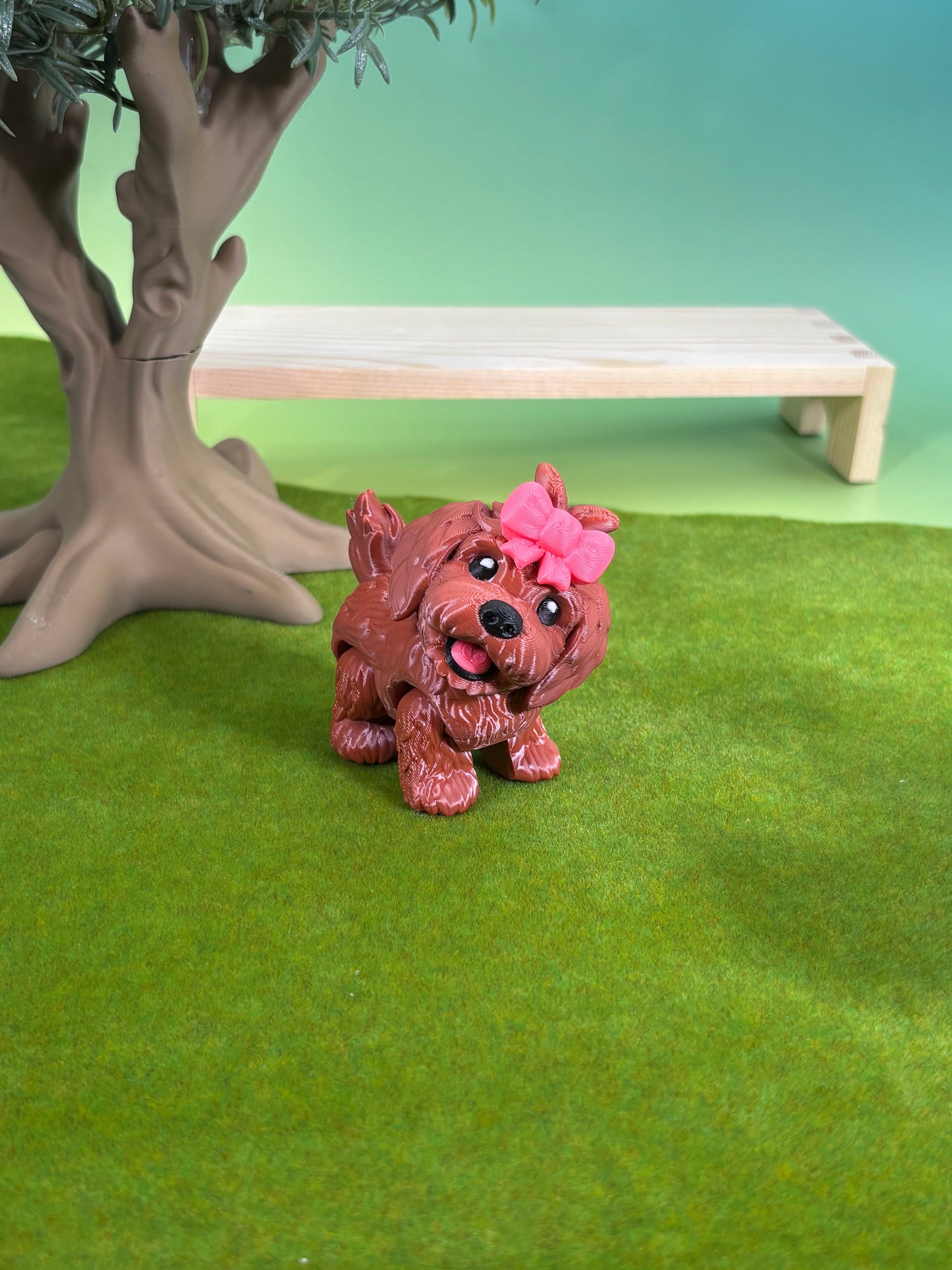 Goldendoodle Dog Figurine | Articulated Puppy Pal | Flexi Desk Pet | Dog Lover Gift | 3D Printed