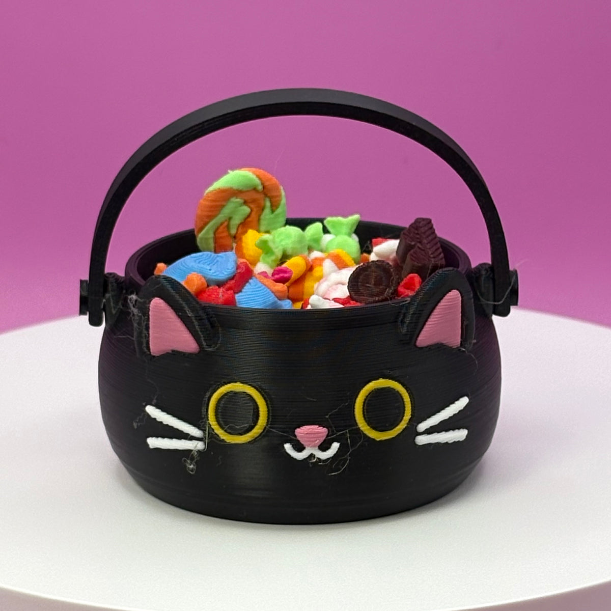 Trick-or-Treat Candy Halloween Bucket Clickers | Jack-o'-Lantern, Black Cat & Frankenstein
