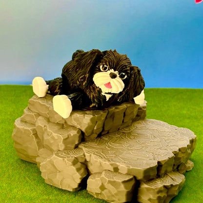 Shih Tzu Dog Figurine | Articulated Puppy Pal | Flexi Desk Pet | Dog Lover Gift | 3D Printed Decor