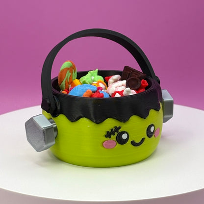 Trick-or-Treat Candy Halloween Bucket Clickers | Jack-o'-Lantern, Black Cat & Frankenstein