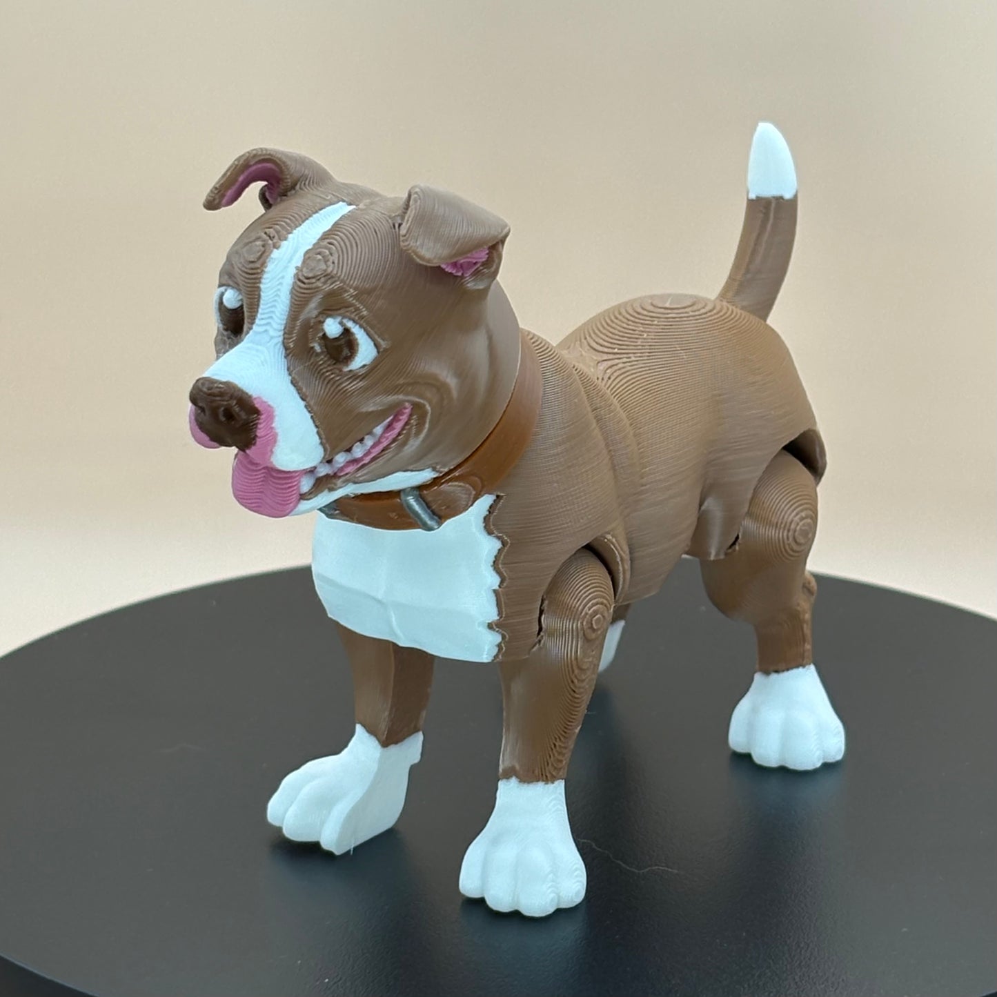Pit Bull Dog Figurine | Articulated Puppy Pal | Flexi Desk Pet | Dog Lover Gift | 3D Printed