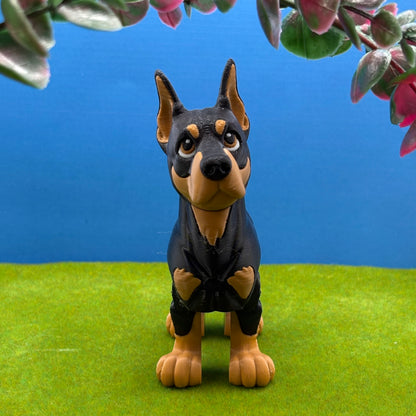 Doberman Dog Figurine | Articulated Puppy Pal | Flexi Desk Pet | Dog Lover Gift | 3D Printed