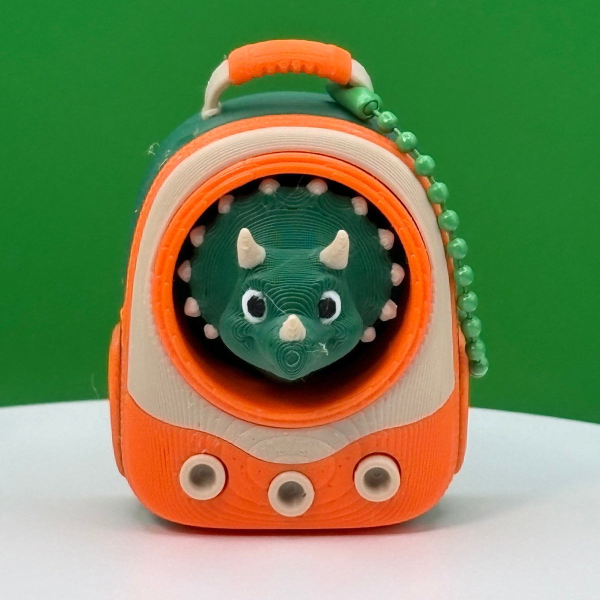 Backpack Buddies Clicker Keychain | Hammy the Pig or Stewie the Dino | Cute Backpack Fidget | Animal Bag Charm | 3D Printed