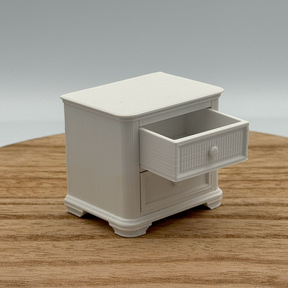 2-Drawer Nightstand Dollhouse Miniature 1:12 Scale