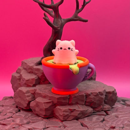 Ghostie Halloween Clicker Keychains | Cat Ghost Cup, Ghost Cauldron & Ghost Jack-O-Lantern