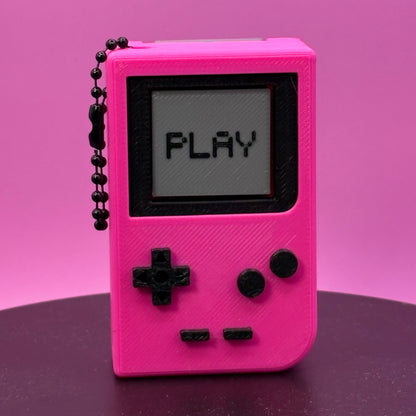 Retro Gaming Clicker Keychain | Teal or Pink | Handheld Fidget Toy | Nostalgic Gamer Gift | 3D Printed Bag Charm