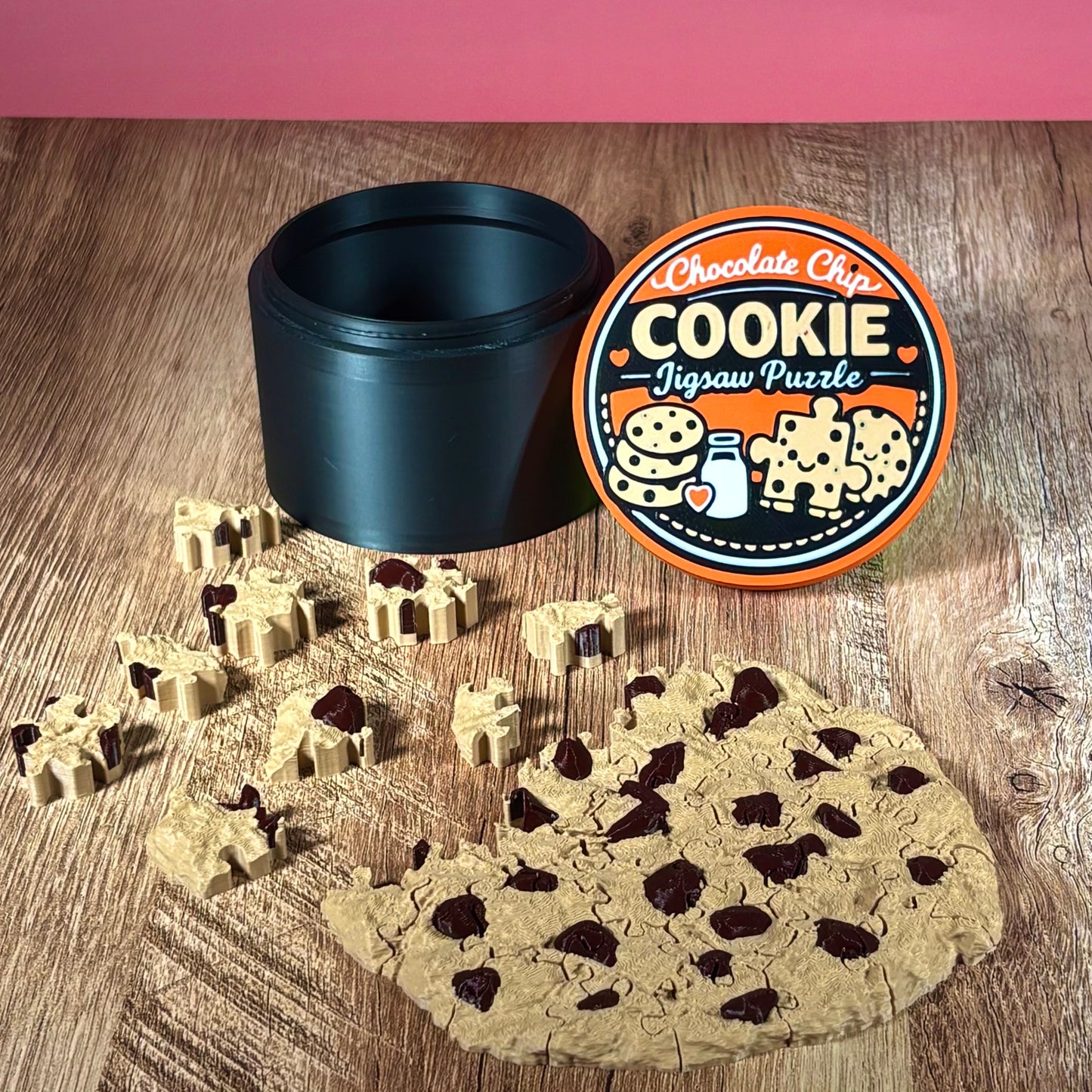 Chocolate Chip Cookie Puzzle 🍪 | 37 or 62 Pieces | 3D Printed Gift