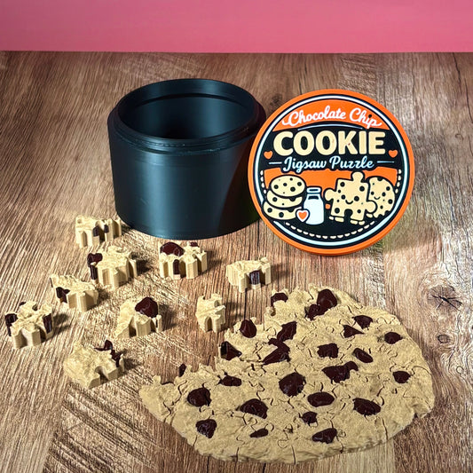 Chocolate Chip Cookie Puzzle 🍪 | 37 or 62 Pieces | 3D Printed Gift