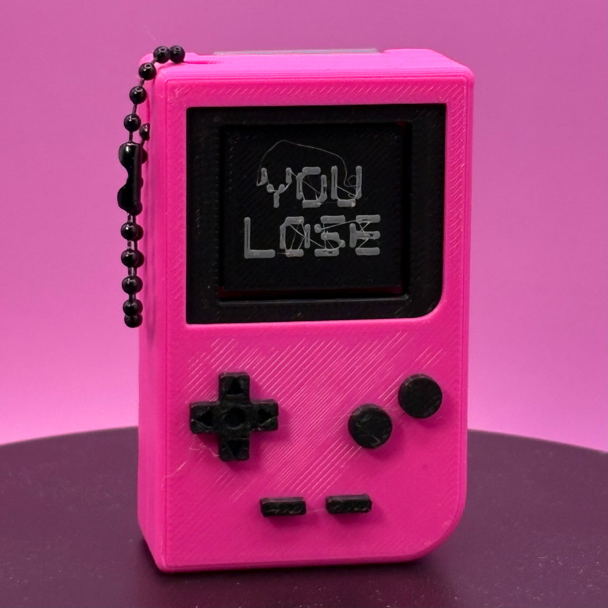 Retro Gaming Clicker Keychain | Teal or Pink | Handheld Fidget Toy | Nostalgic Gamer Gift | 3D Printed Bag Charm
