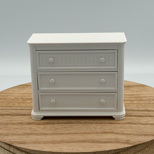3-Drawer Dresser Dollhouse Miniature 1:12 Scale