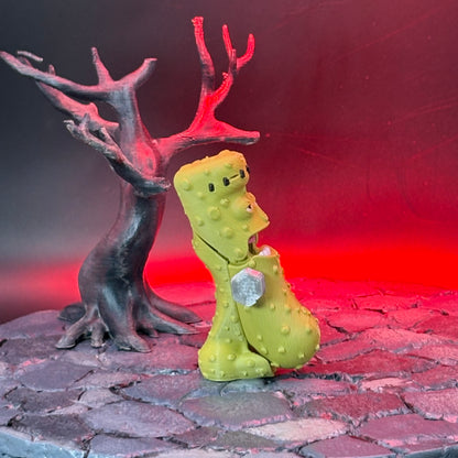 Halloween Pickle Fidget | Articulated Witch, Zombie, or Frankenstein Keychains | Frankenstein (w/stand) Desk Buddy | 3D Printed Gift