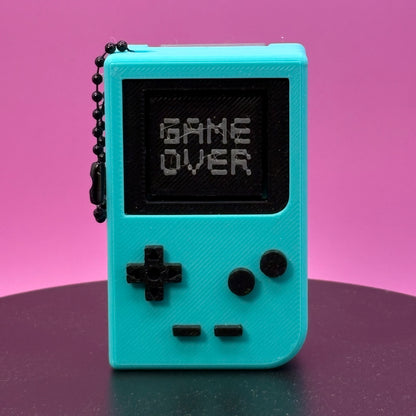 Retro Gaming Clicker Keychain | Teal or Pink | Handheld Fidget Toy | Nostalgic Gamer Gift | 3D Printed Bag Charm