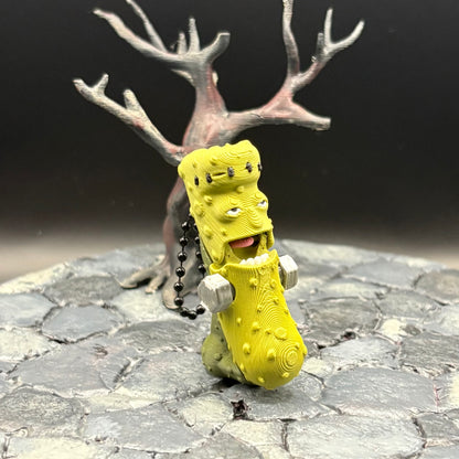 Halloween Pickle Fidget | Articulated Witch, Zombie, or Frankenstein Keychains | Frankenstein (w/stand) Desk Buddy | 3D Printed Gift
