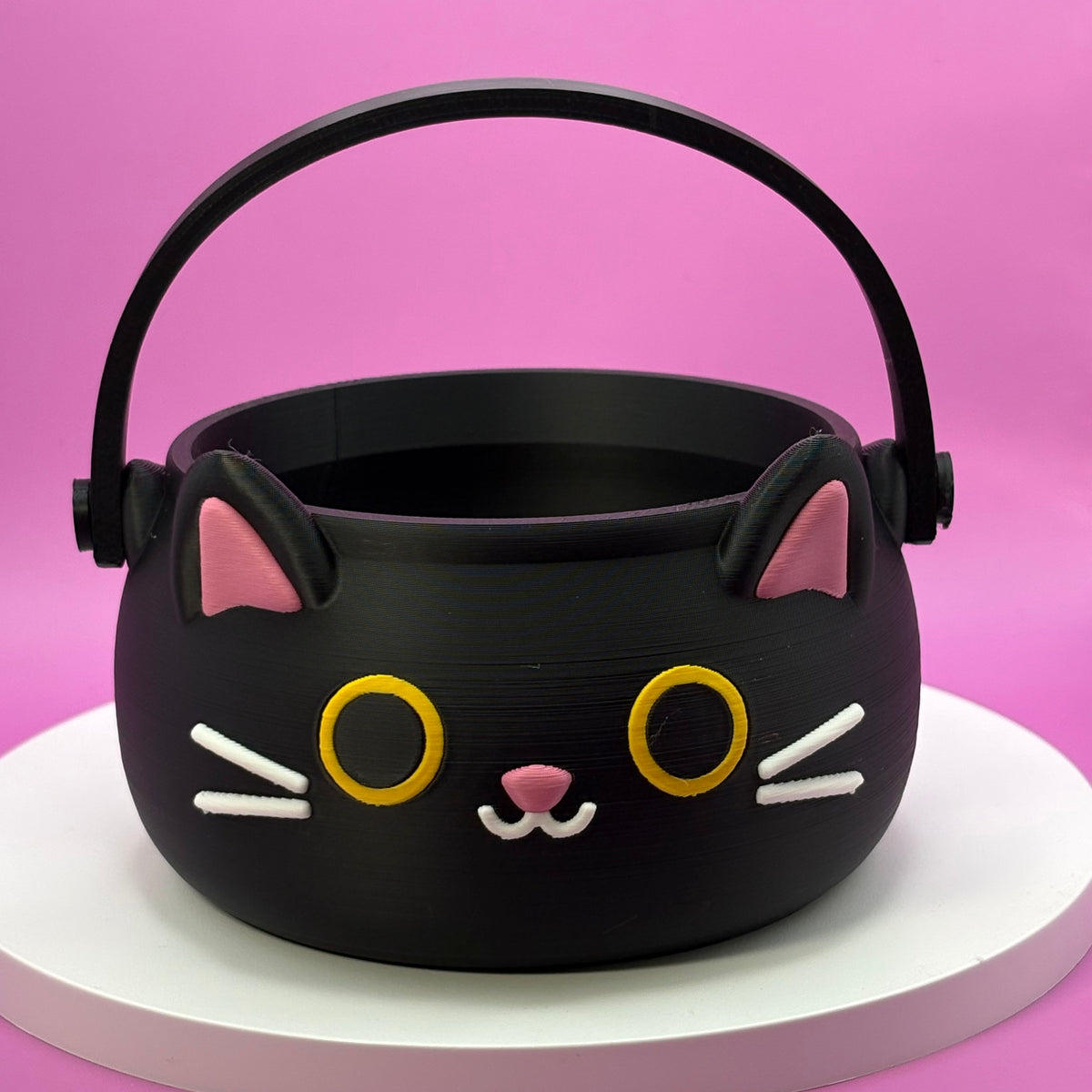 Trick-or-Treat Candy Bucket | Halloween Candy Holder | Ghost, Jack-o'-Lantern or Cat | 3D Printed