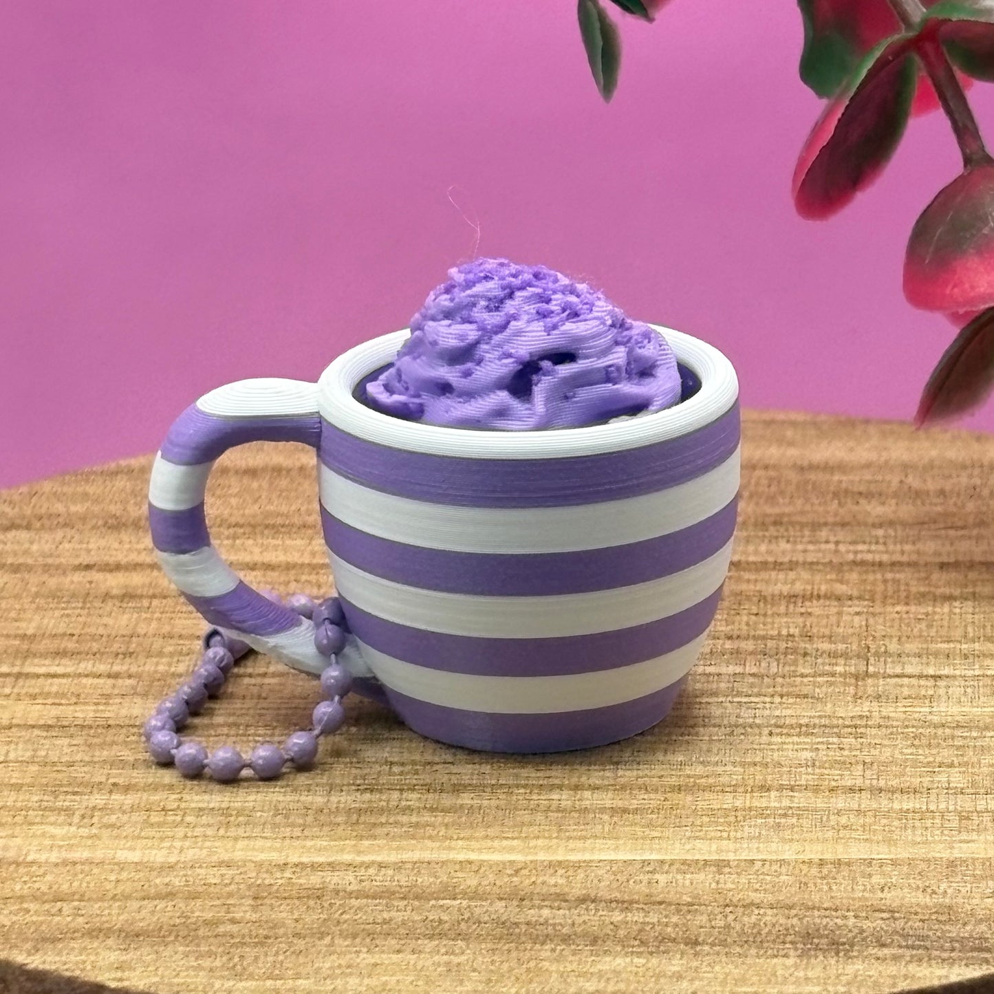 Clicker Cup Keychain | Sweetheart Collection | Coffee, Latte, Hot Chocolate Bag Charm | Desk Gift