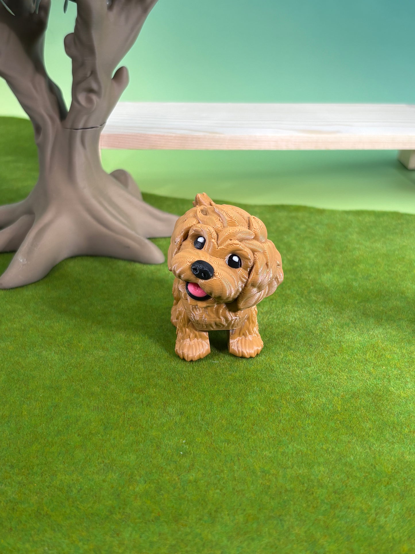 Goldendoodle Dog Figurine | Articulated Puppy Pal | Flexi Desk Pet | Dog Lover Gift | 3D Printed