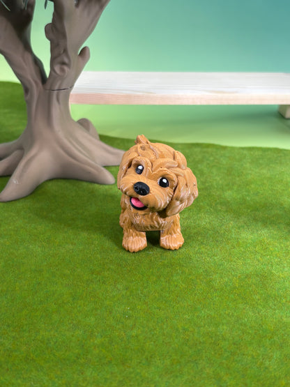 Goldendoodle Dog Figurine | Articulated Puppy Pal | Flexi Desk Pet | Dog Lover Gift | 3D Printed