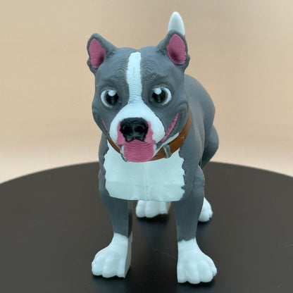 Pit Bull Dog Figurine | Articulated Puppy Pal | Flexi Desk Pet | Dog Lover Gift | 3D Printed