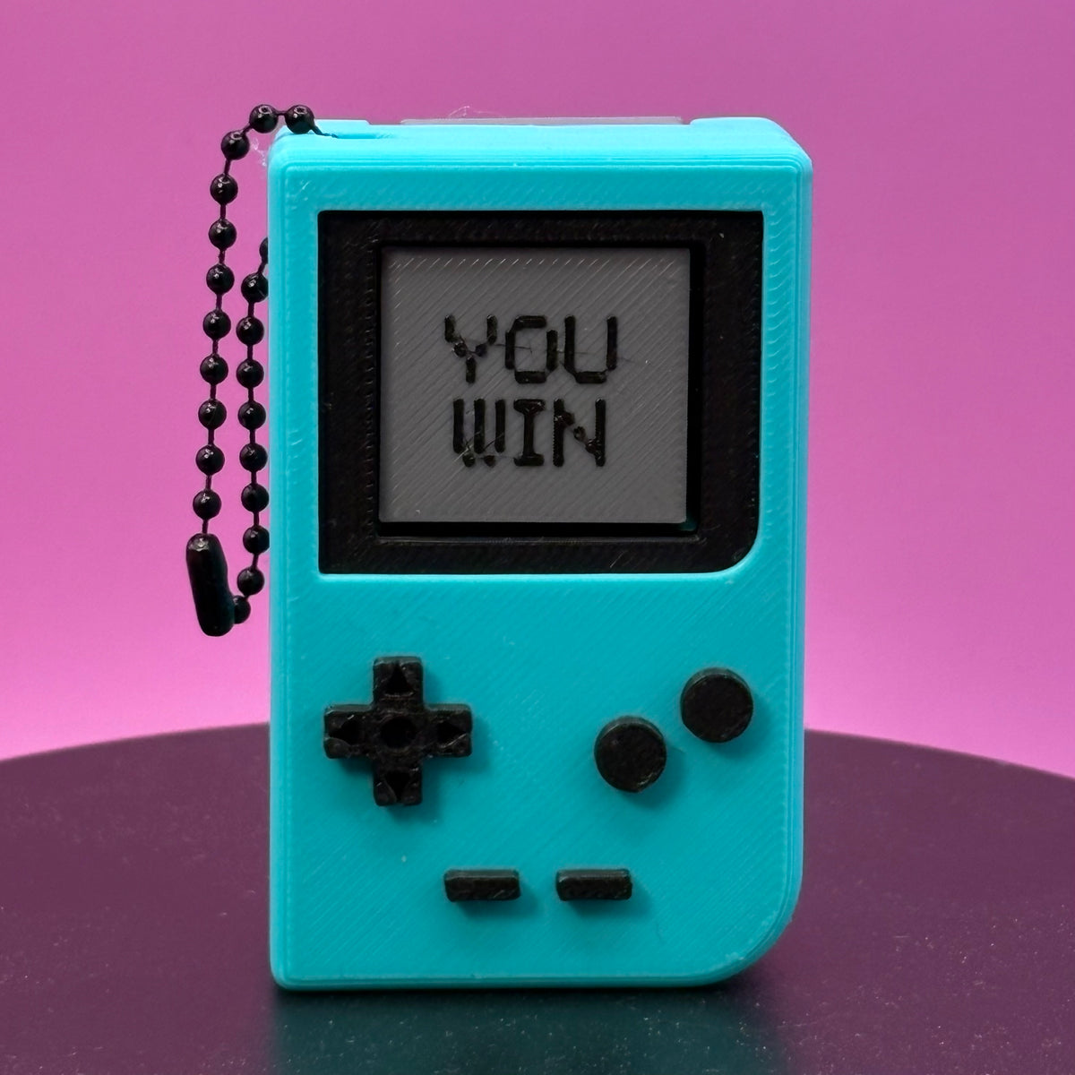 Retro Gaming Clicker Keychain | Teal or Pink | Handheld Fidget Toy | Nostalgic Gamer Gift | 3D Printed Bag Charm