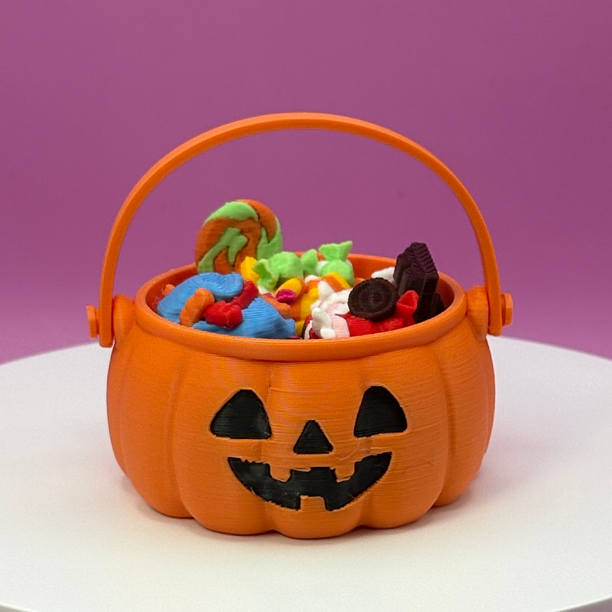 Trick-or-Treat Candy Halloween Bucket Clickers | Jack-o'-Lantern, Black Cat & Frankenstein