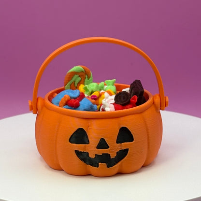 Trick-or-Treat Candy Halloween Bucket Clickers | Jack-o'-Lantern, Black Cat & Frankenstein