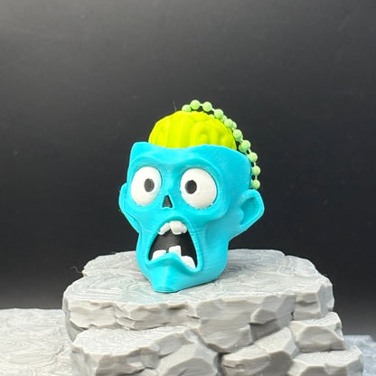 Haunted Heads Clicker Keychains | Spooky Zombie & Skeleton Clicker Keychains & Bag Charms