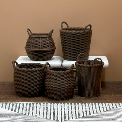 Baskets Dollhouse Miniature 1:12 Scale