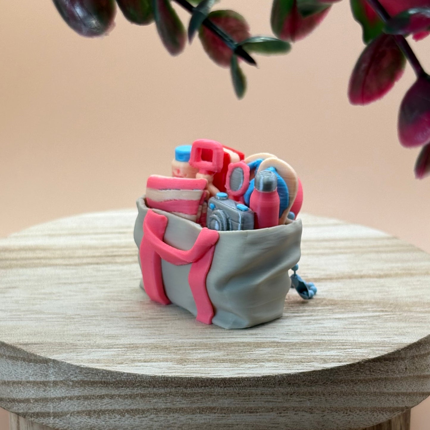 Beach Bag Clicker Keychain | Double Click Fidget | 3D Printed Beach Bag | Mochi Makes | Purse Charm | Summer Gift