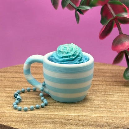Clicker Cup Keychain | Sweetheart Collection | Coffee, Latte, Hot Chocolate Bag Charm | Desk Gift